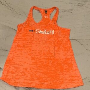 Orange racer back burnout tank. Size XL.